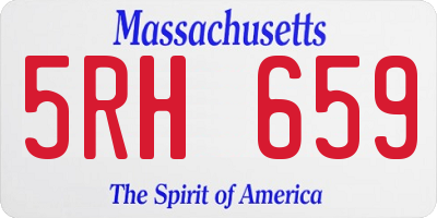 MA license plate 5RH659