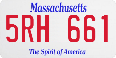 MA license plate 5RH661