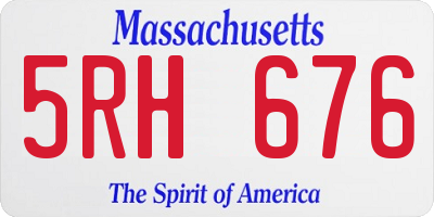 MA license plate 5RH676