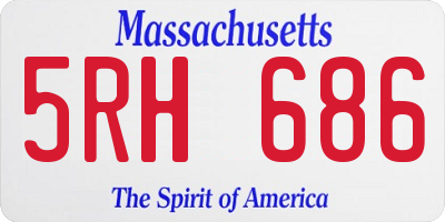 MA license plate 5RH686