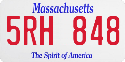 MA license plate 5RH848
