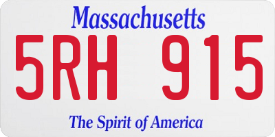 MA license plate 5RH915