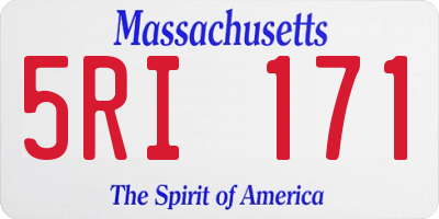 MA license plate 5RI171