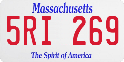 MA license plate 5RI269