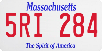 MA license plate 5RI284