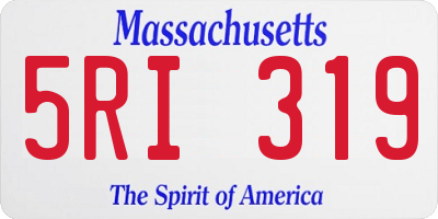 MA license plate 5RI319