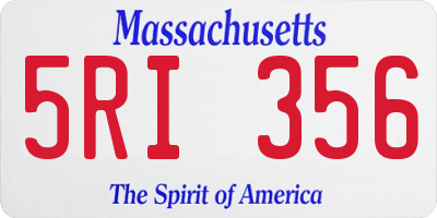 MA license plate 5RI356