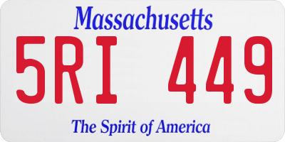 MA license plate 5RI449