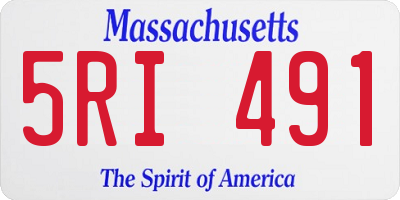 MA license plate 5RI491
