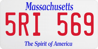 MA license plate 5RI569