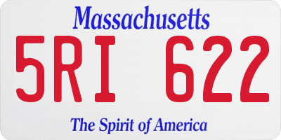 MA license plate 5RI622