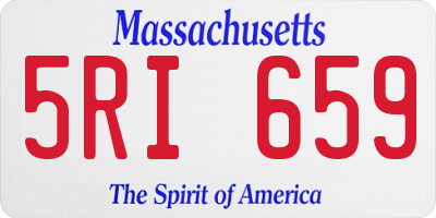 MA license plate 5RI659