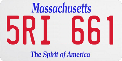 MA license plate 5RI661