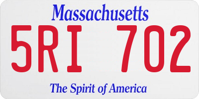 MA license plate 5RI702