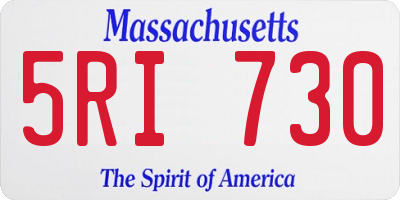 MA license plate 5RI730