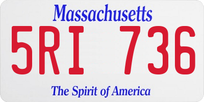 MA license plate 5RI736