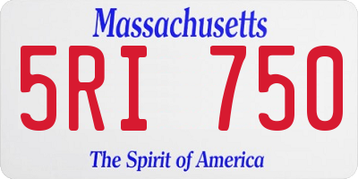 MA license plate 5RI750