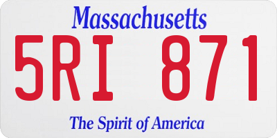 MA license plate 5RI871