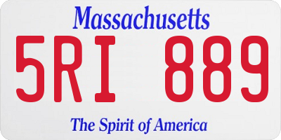 MA license plate 5RI889