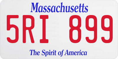 MA license plate 5RI899