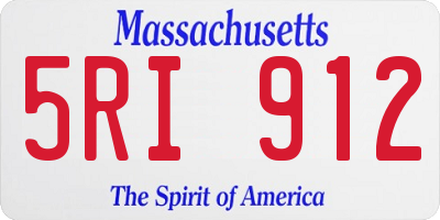 MA license plate 5RI912