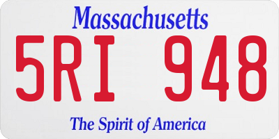 MA license plate 5RI948