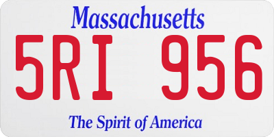 MA license plate 5RI956