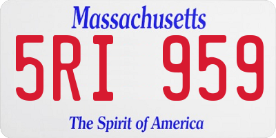 MA license plate 5RI959