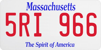 MA license plate 5RI966