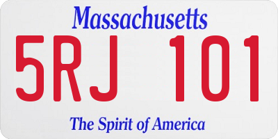 MA license plate 5RJ101