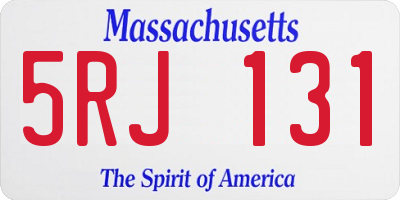 MA license plate 5RJ131