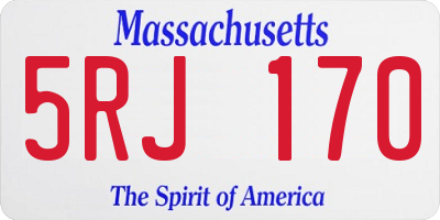 MA license plate 5RJ170