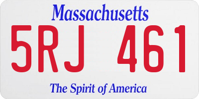 MA license plate 5RJ461