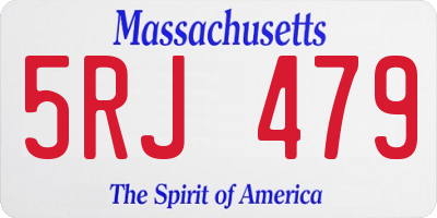 MA license plate 5RJ479