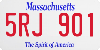 MA license plate 5RJ901