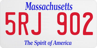 MA license plate 5RJ902