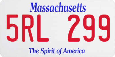 MA license plate 5RL299