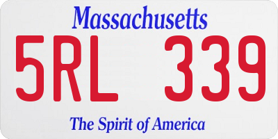 MA license plate 5RL339
