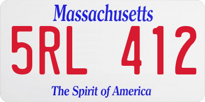 MA license plate 5RL412
