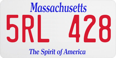MA license plate 5RL428