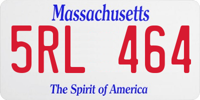 MA license plate 5RL464