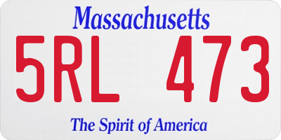 MA license plate 5RL473