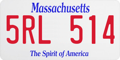 MA license plate 5RL514