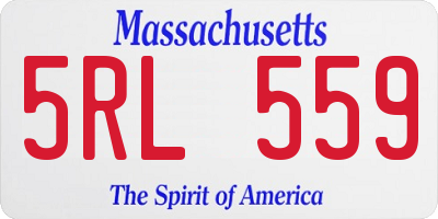 MA license plate 5RL559