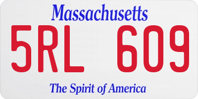 MA license plate 5RL609