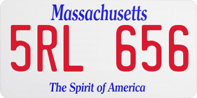 MA license plate 5RL656