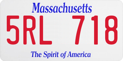 MA license plate 5RL718