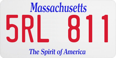 MA license plate 5RL811