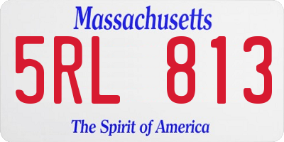 MA license plate 5RL813