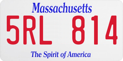 MA license plate 5RL814
